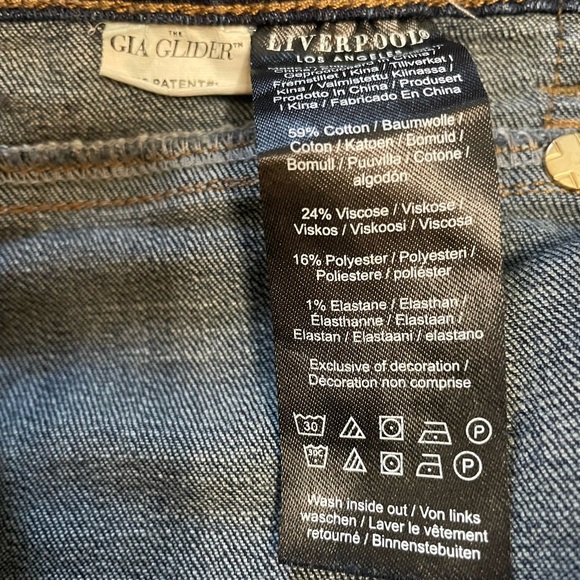 Liverpool Los Angeles Gia Glider Ankle Skinny Stretch Blue Denim Jean Size 8/29 - Picture 9 of 10